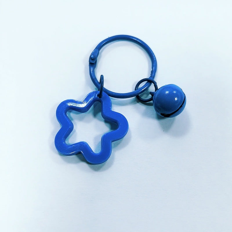 Wholesale 20pcs/pack colorful five-pointed star acrylic keychain pendants